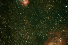 M20, Trifid and M8, Lagoon Nebulae