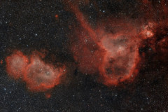 IC1805 Heart and Soul nebulae